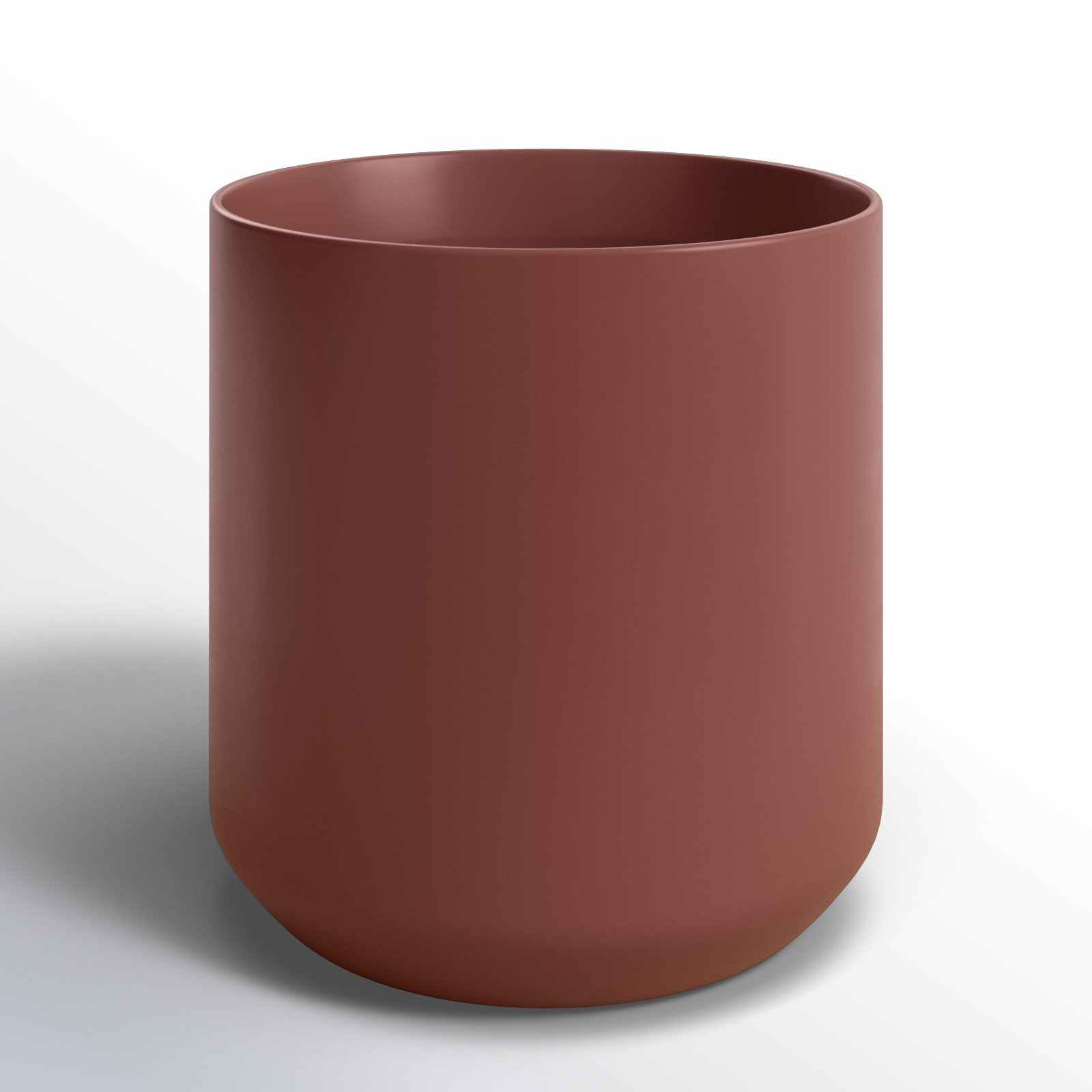 Parsons Handmade Ceramic Pot Planter, 11.75" H x 12" W x 12" D, Brown