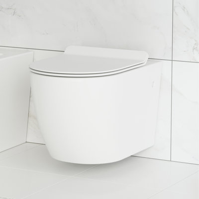 Cuvette de toilette murale St. Tropez seulement en blanc mat