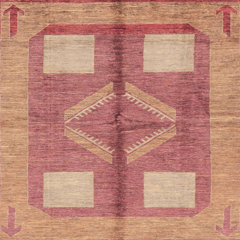 Tapis abstrait moderne 1548, Carré 4 pi