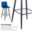 Whitcomb Upholstered Counter Stool with Metal Frame-1999644029