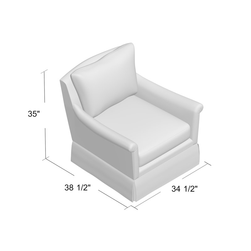 Olivia 34.5" Wide Armchair, 9508 Sand, Stationary