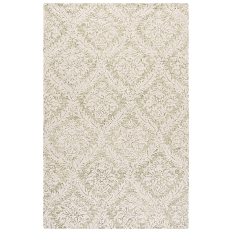 Lauren Ralph Lauren 80% laine touffetée à la main; Tapis damassé 20% coton, Rectangle 8 pi 0 po x 10 pi 0 po
