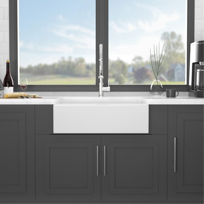 Évier de cuisine en céramique durable avec fonction de poste de travail et accessoires multiples