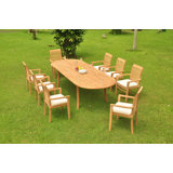 Homewood Outdoor 13 - Piece Teak Dining Set