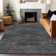 Premium Machine Washable Prisco Charcoal Rug