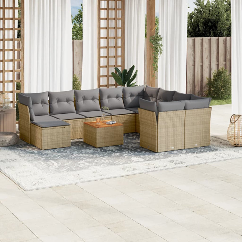  Garden Sofa Set Mix Beige