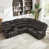 Black Gray Microfiber / Microsuede est en rupture de stock