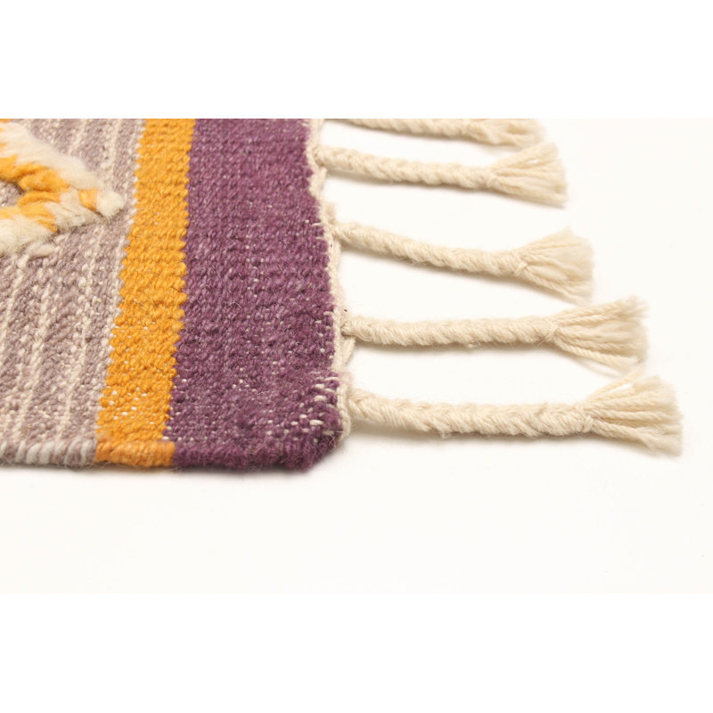 Kilim mauve de Marrakech 2 pi 11 po x 4 pi 11 po