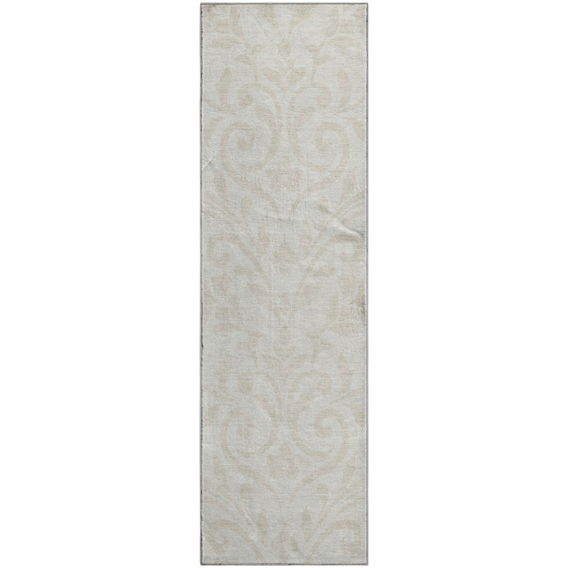 Premium Machine Washable Prisco Ivory Rug, Runner 2'3" x 7'6"