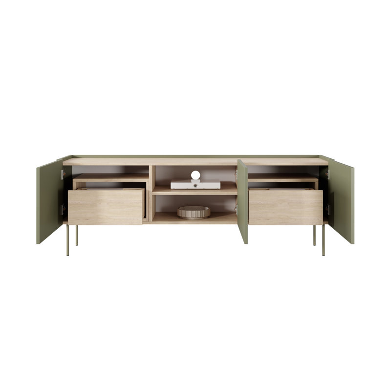 Cannoy Unfinished TV Stand for TVs up to 55", Olive