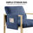 Antique Solid Wood Leg Lambda Lounge Chair-1108275154