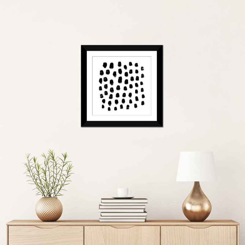 « thea b&w », reproduction d’art sur toile, H 24 po x l 24 po x P 1 po, Papier d'art encadré noir