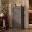 Armoire de rangement de salle de bain 100% bois massif, porte Shaker, 4 tiroirs, tablettes réglables, 16,5 po de largeur, 35,75 po de hauteur-1138009368