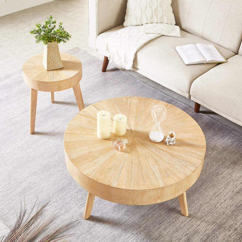 Jodeane Solid Wood Coffee Table, Wooden