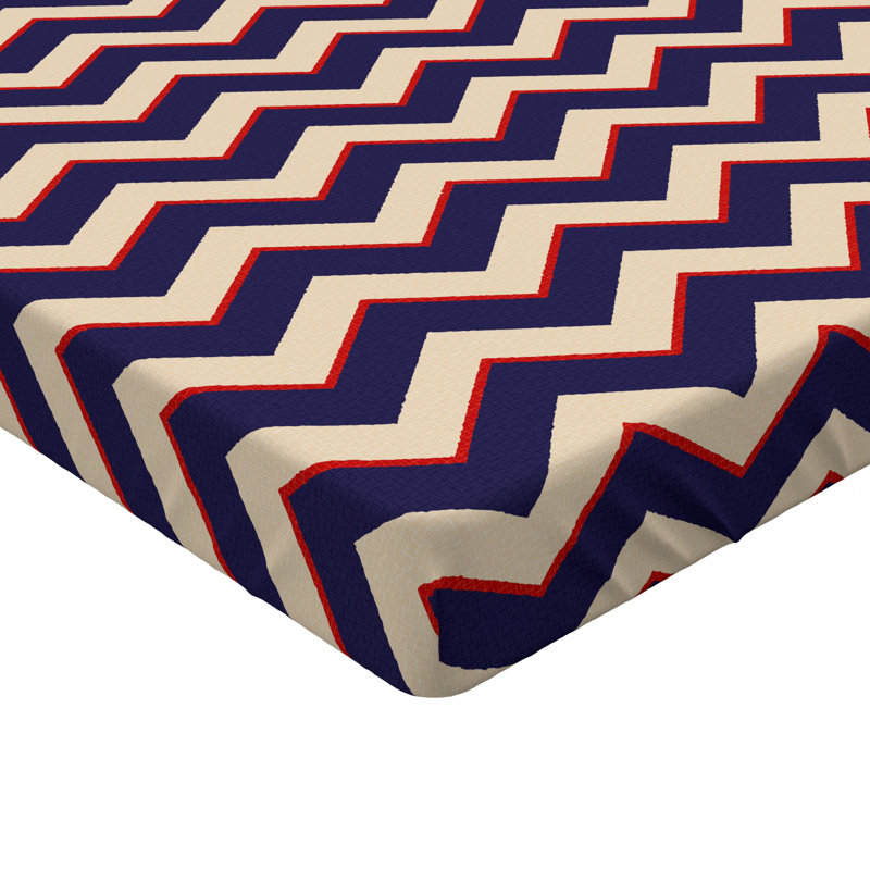 Microfiber Chevron Fitted Sheet, Twin Fitted Sheet