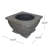 32"  Mgo Light-Weight Concrete Wood Burning Square Fire Pit, Grey
