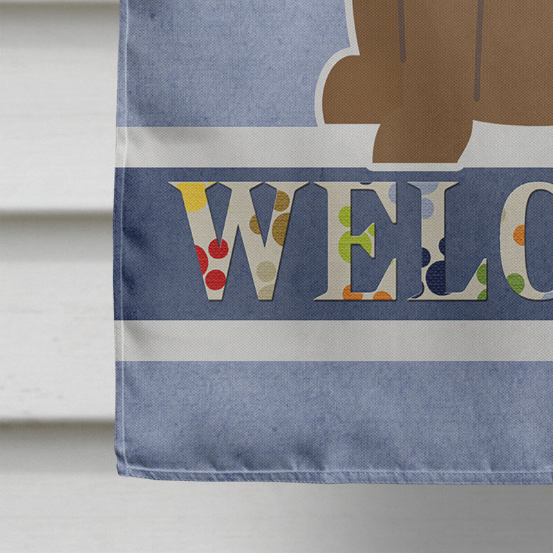 Polyester 2 côtés 40 x 28 po welcome drapeau maison, Bull-mastiff
