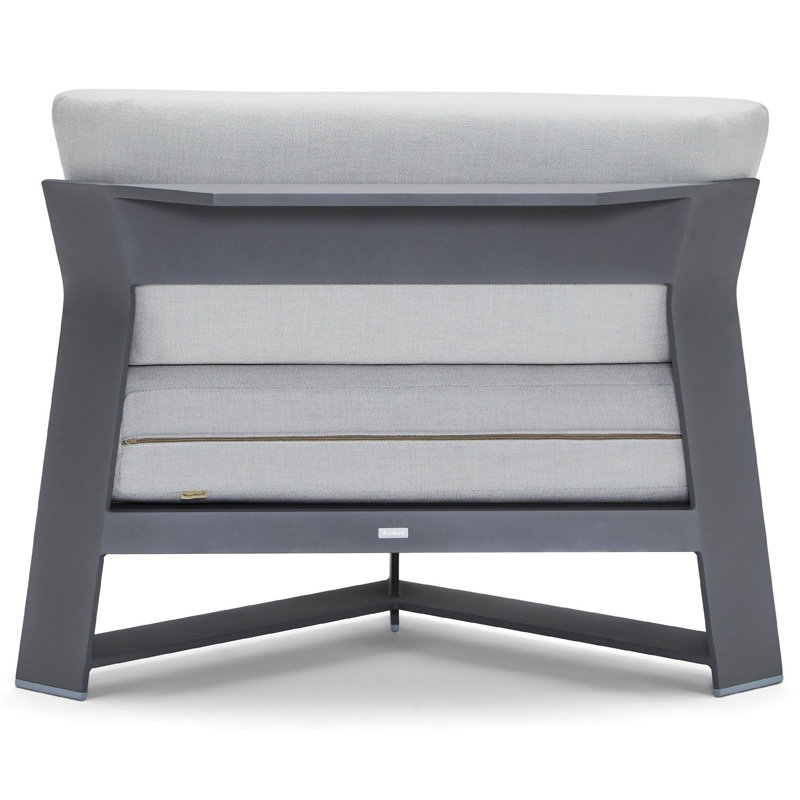 Gather Outdoor Corner Wedge Lounge Chair, Graphite