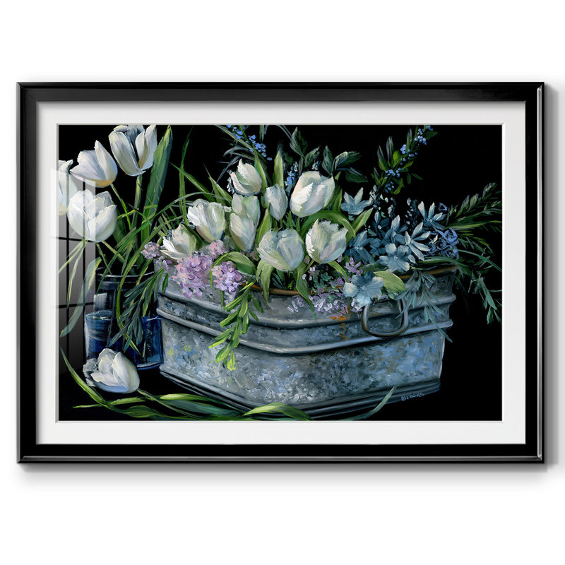 Tulipes sauvages, Noir, H 30 po x l 44 po x P 1,5 po