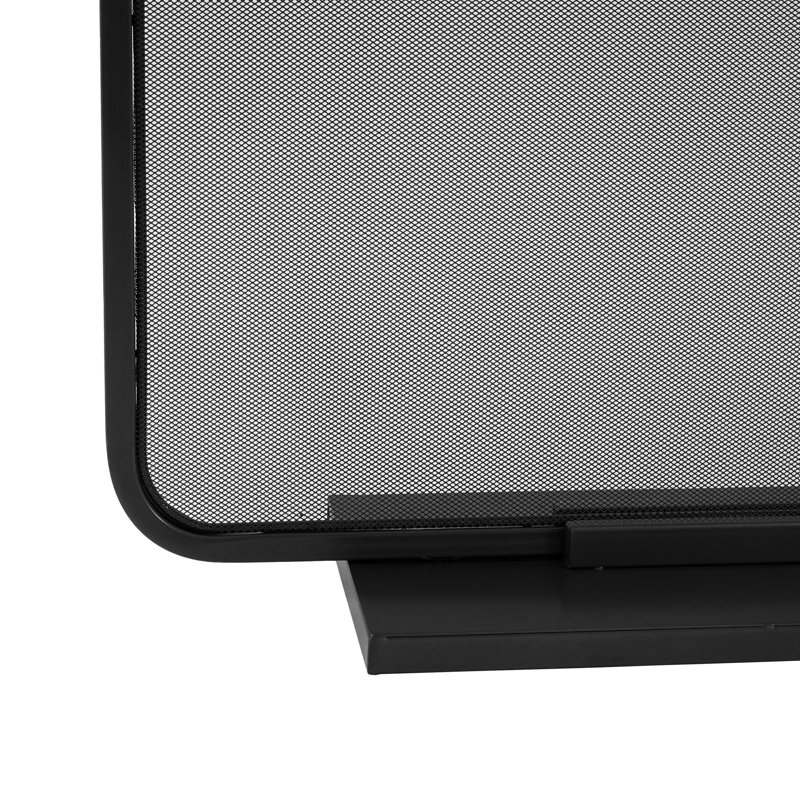 Iron Fireplace Screen, Black