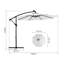 10ft Solar LED Offset Hanging Market Patio Umbrella  ( khaki )-733244967