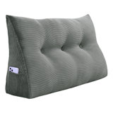Sit-up Back Comfort Corduroy Bed Headboard Wedge Reading Pillow Triangular Backrest