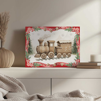 «Gingerbread Lane Train» par Nicole DeCamp, reproduction d'art