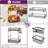 Heavy 2 Tier Fruit Basket for Kitchen Counter，with Side Storage Basket，Upgraded with 8 Banana Hangers