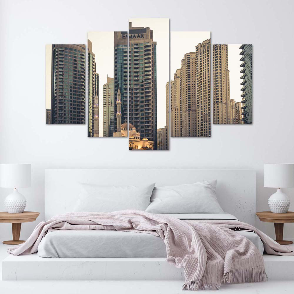 Leinwandbild Dubai Skyline Skyscrapers