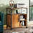 Rustic Brown Lockable File Cabinet With Charging Station For  Office - Printer Stand With Power Outlets, A4/Letter Size, Easy Assembly, Mobile Storage Solution