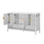 Buffet de rangement 55,1 po avec 4 portes, buffet multifonctionnel avec tablette ouverte et 2 tablettes réglables, armoire moderne avec crochets doubles, convient au salon, au couloir, à la salle à manger et au bureau-940964031