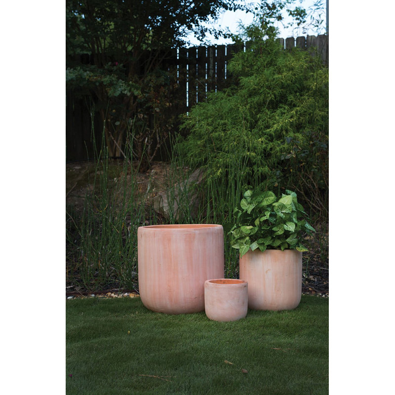 Kemon Handmade Ceramic Pot Planter, 15" H x 13.75" W x 13.75" D