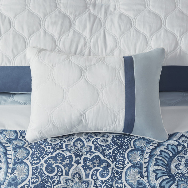 Queen 8 Piece  Comforter Set, Queen Comforter + 7 Additional Pieces, Blue