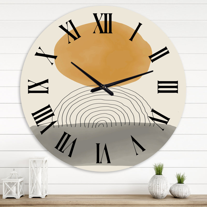 Minimal Compostions géométriques de formes élémentaires XXXI - Horloge murale moderne, Médium
