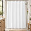 Doublure de rideau de douche imperméable 72 po x 72 po avec ourlet magnétique blanc