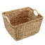 Paniers de rangement en osier tissés à la main avec poignées en bois (ensemble de 3)