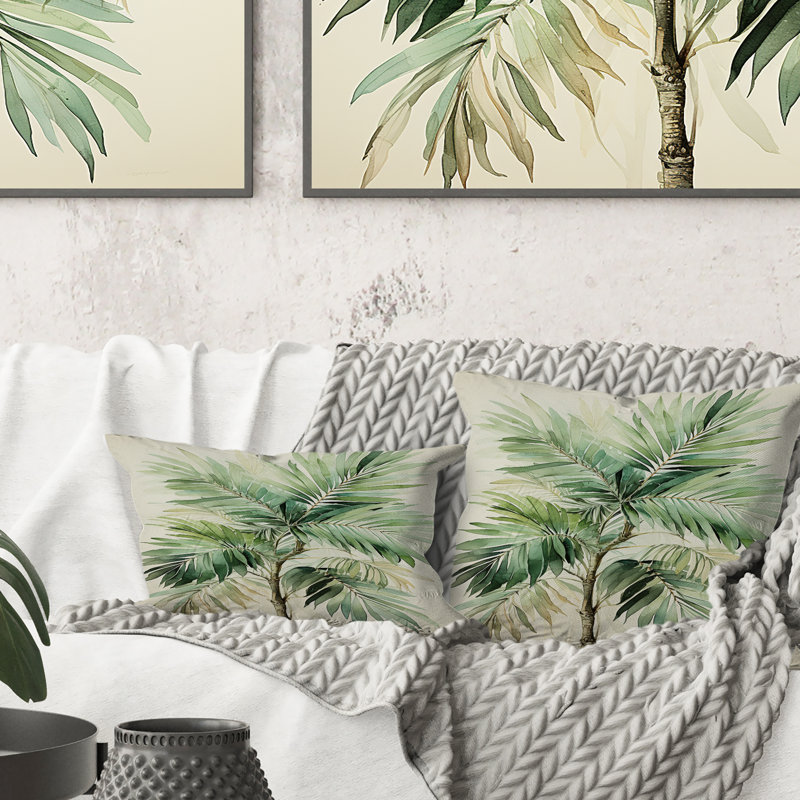 Coussin Minimalisme Palm Tree Solitude III - Palmiers et palmiers