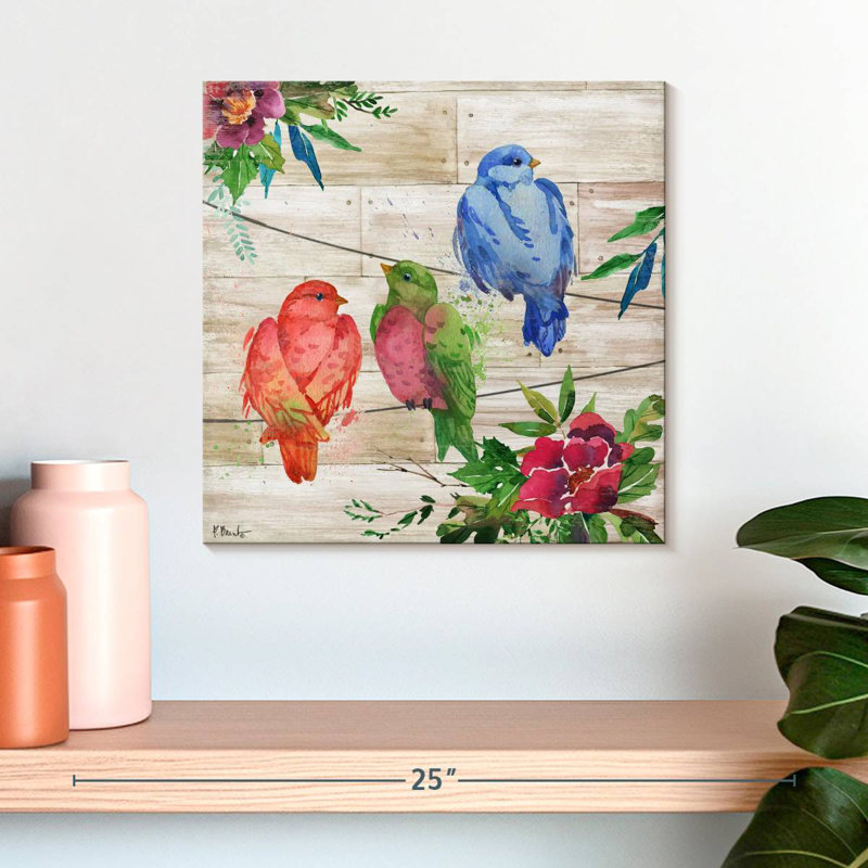 Crowle Abloom Birds I, H 16 po x l 16 po