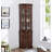 84.65" Brown Corner Solid Wood Wine Cabinets & Curio Cabinets-1139859769