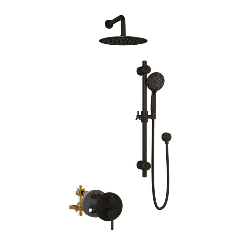 Pomme de douche à pluie 10 po Refuge, 2.5, Bronze
