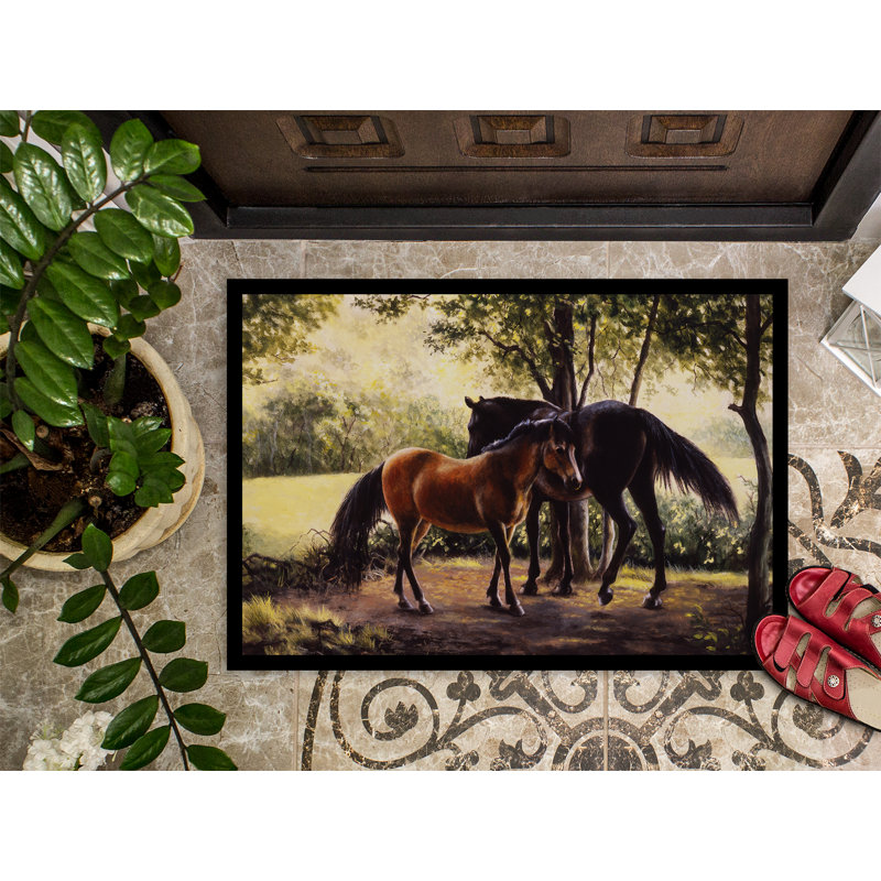 Tapis d’extérieur anti-dérapant à chevaux, Rectangle 2 pi x 3 pi