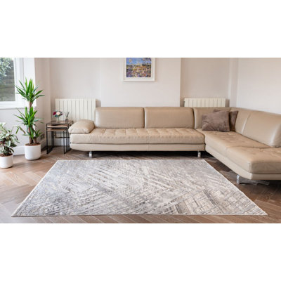 Machine Woven Grey Indoor Rug