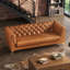 Canapé Chesterfield 80,7 po en similicuir, canapé 3 places avec pieds en métal doré pour le salon-1398315849-1403588510-1403588504