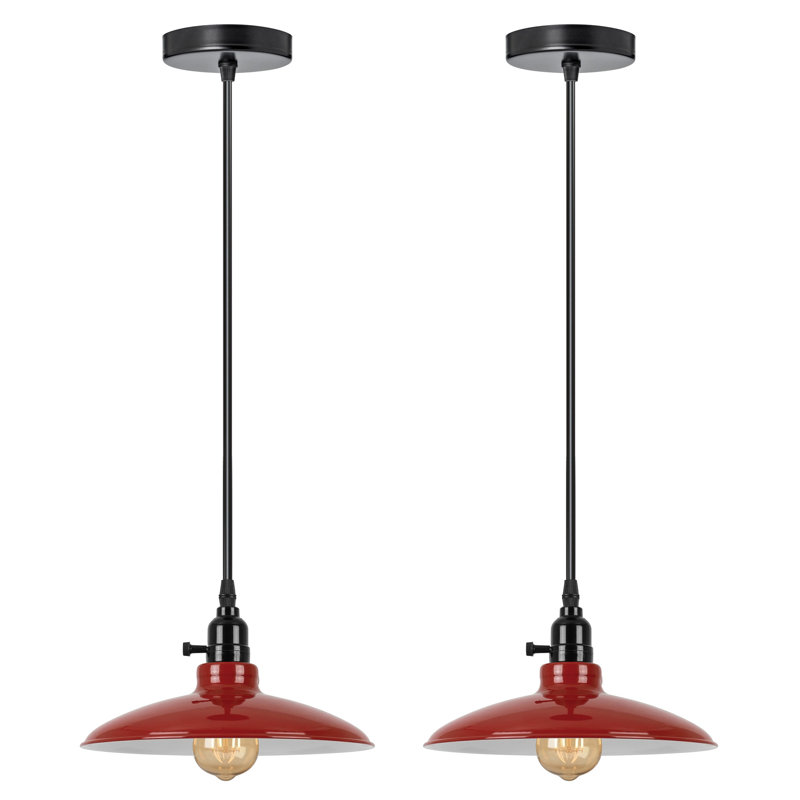 1 - Light Pendant, Red, Yes