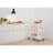 32 In. Bamboo And Metal Kitchen Cart W/ Wheels-1990703178