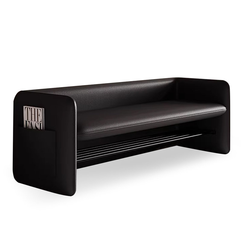 Banc rembourré, Noir