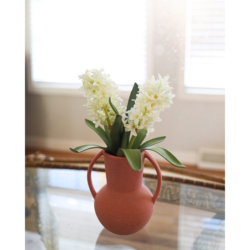 Artificial Purple Hyacinth 12.5”, White