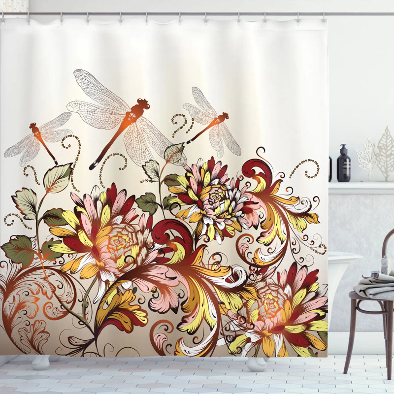 Shower Curtain with Hooks Included, 75" H x 69" W