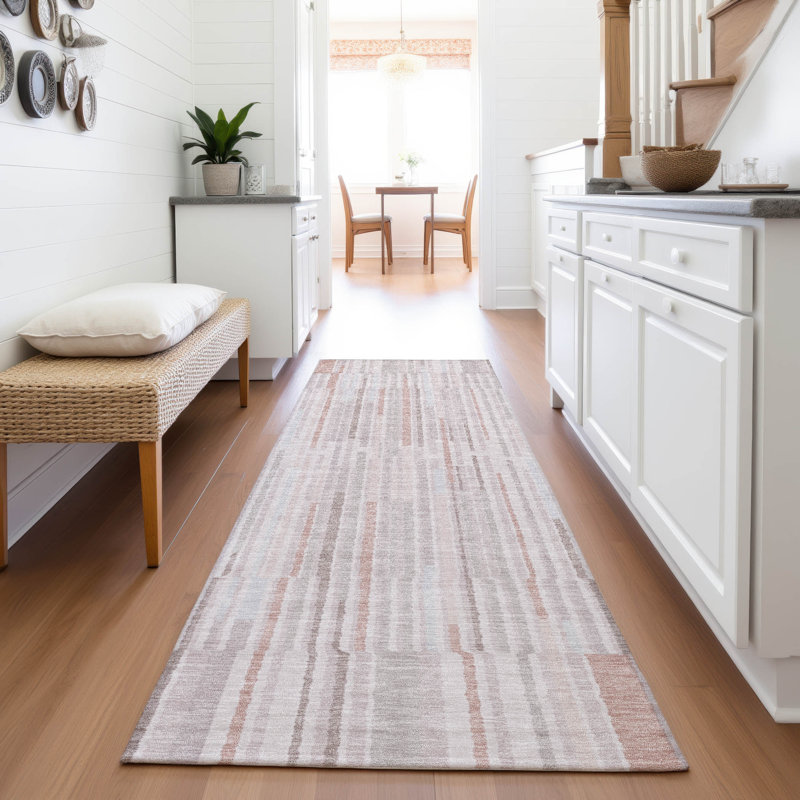 Tapis corail Xhevrie intérieur / extérieur lavable à la machine, Tapis de couloir 2 pi 3 po x 7 pi 6 po