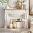 White Solid Wood Freestanding Fireplace